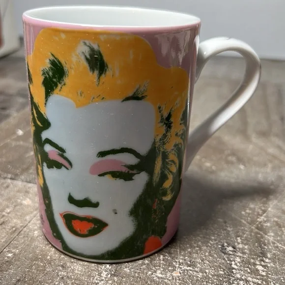 Vintage Andy Warhol Marilyn Monroe - Set of 4 Mugs Block Pop Art 1997 NIB - Picture 4 of 12